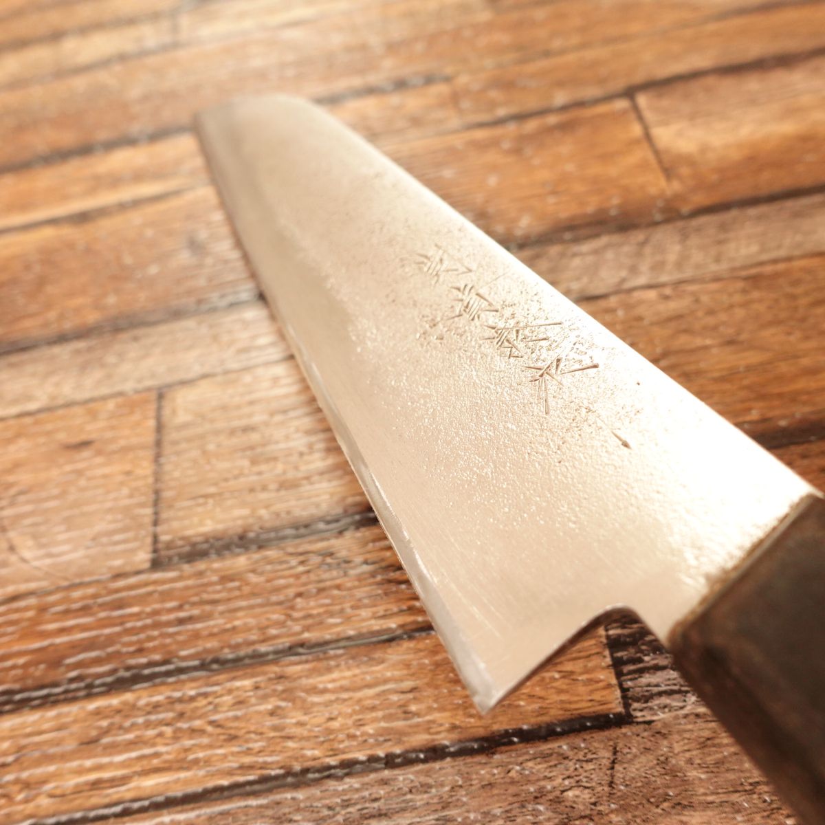 Seki Takayasu Santoku Knife, Sharpened, All-Purpose Knife, Clad Steel, Jigane Pattern