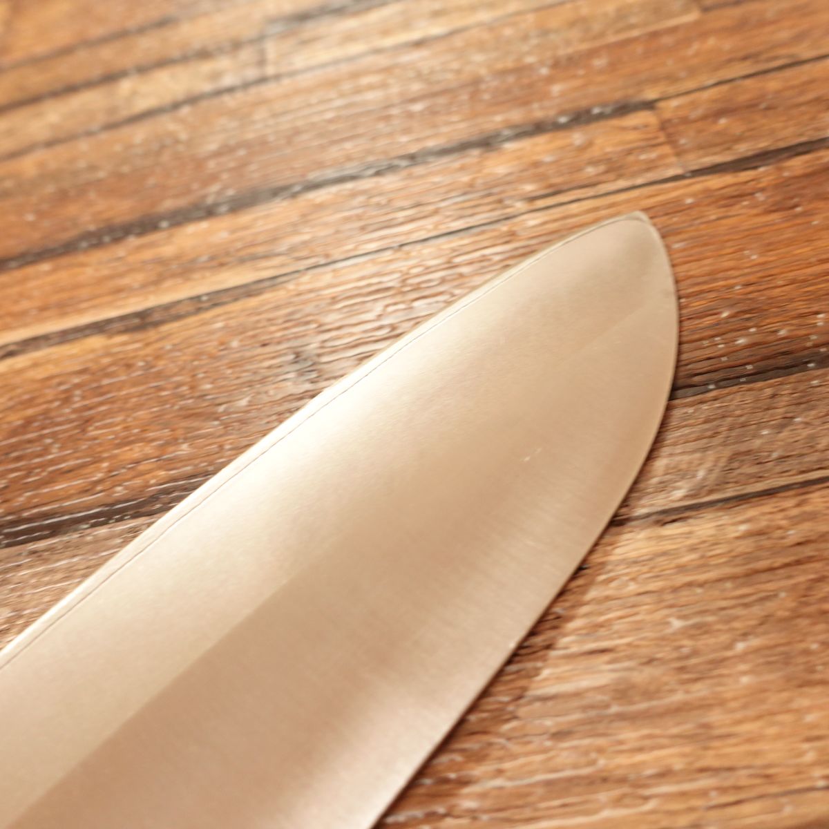 Hiromoto Santoku Knife, Sharpened, All-Purpose Knife, Clad Steel, Made by Hiromoto