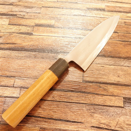 Kanesou Deba Knife, Sharpened, Water Buffalo Handle, Thin Ai-Deba Knife