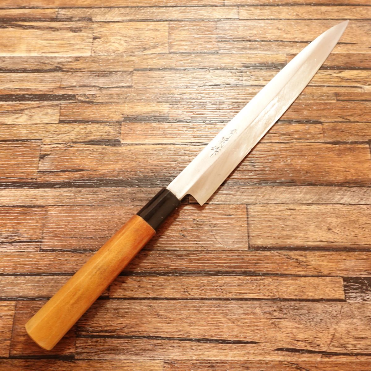 Kiyotuna Yanagiba Knife, Sharpened, Sashimi Knife, Minimal Signs of Use, Made by Kiyotuna