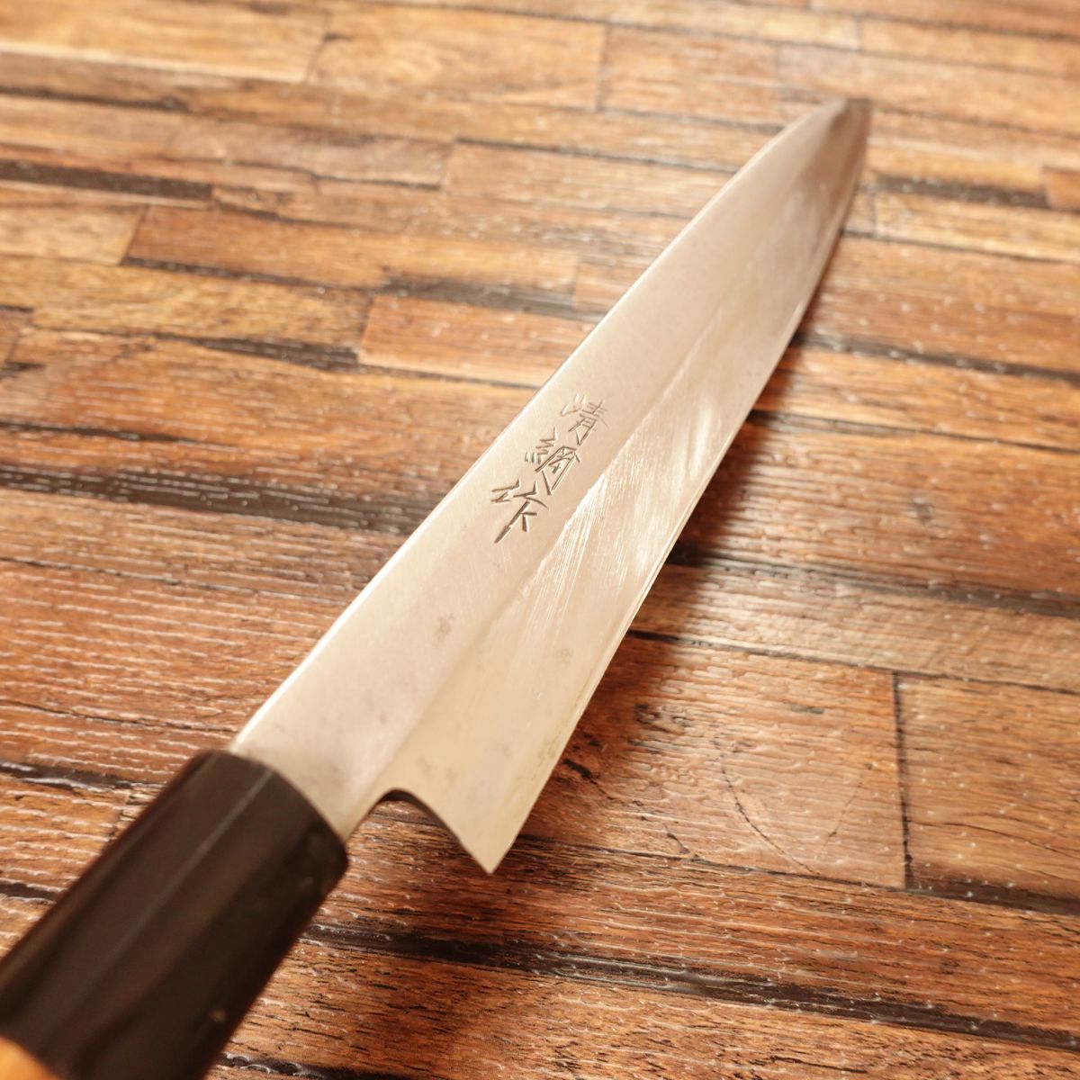 Kiyotuna Yanagiba Knife, Sharpened, Sashimi Knife, Minimal Signs of Use, Made by Kiyotuna