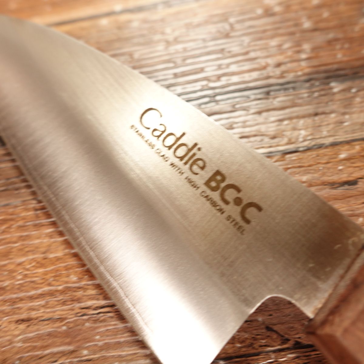 Caddie Aji-Kiri Knife, Sharpened, Small Deba Knife, Stainless Steel with Hagane Clad, Caddie BC・C