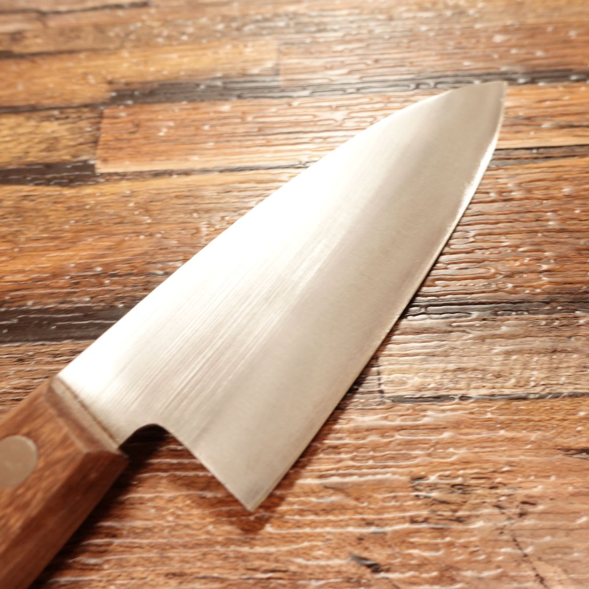 Caddie Aji-Kiri Knife, Sharpened, Small Deba Knife, Stainless Steel with Hagane Clad, Caddie BC・C