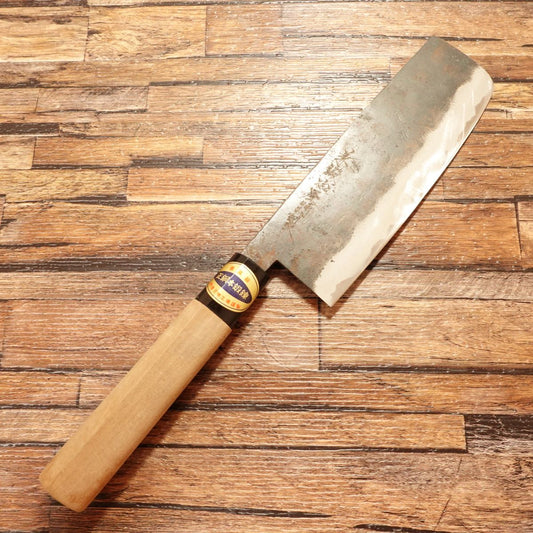 Kanekajiya Nakiri Knife, Sharpened, Black Forged, Nakiri, True Steel Forged, Thin Blade