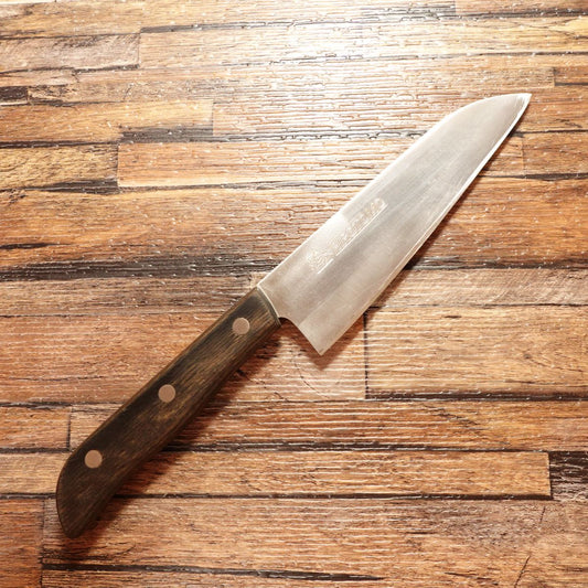 Hirotomo Ko-Santoku Knife, Sharpened, HIROTOMO, All-Purpose Knife, Warikomi Blade, 140mm
