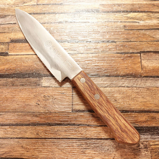 Nara Kikuchi Santoku Knife, Sharpened, All-Purpose Knife, Made by Nara Kikuchi, Honwarikomi Stainless Steel, With Name Engraving