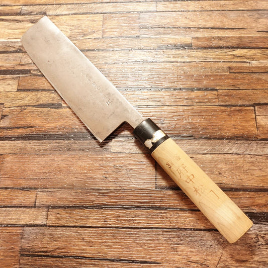 Fuchu-Matsu Nakiri Knife, Sharpened, Vegetable Knife, White #2 Steel