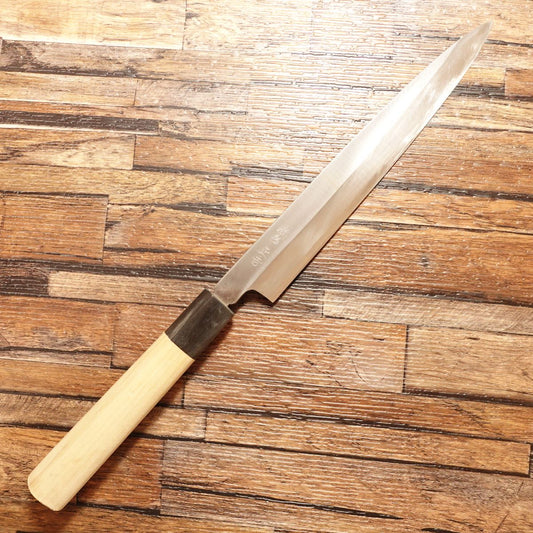 Shodai Masayoshi Yanagiba Knife, Sharpened, Sashimi Knife, Water Buffalo Handle