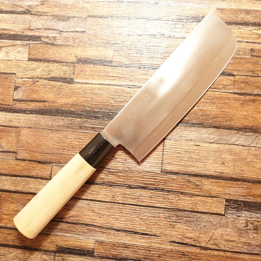 Seki Tsubazo Nakiri Knife, Sharpened, Vegetable Knife, Stainless Steel, Nearly Unused
