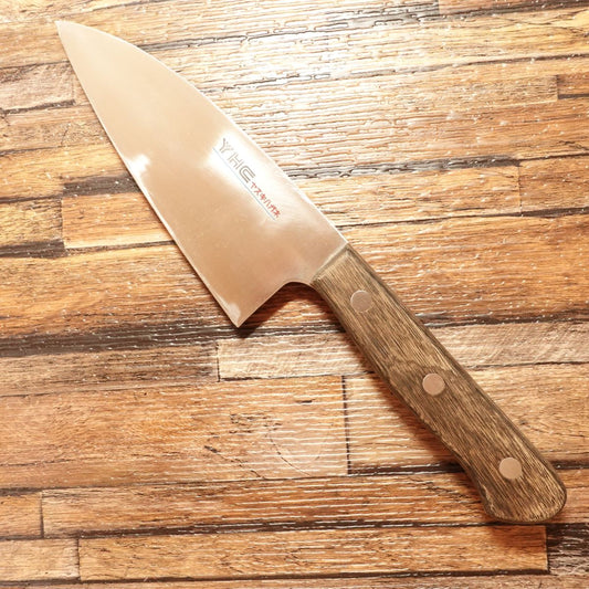 Munemitsu Deba Knife, Sharpened, Medium Deba, Silver #3 Steel, Nearly Single Bevel, Yasuki Hagane, Gin-San, YHC G-90