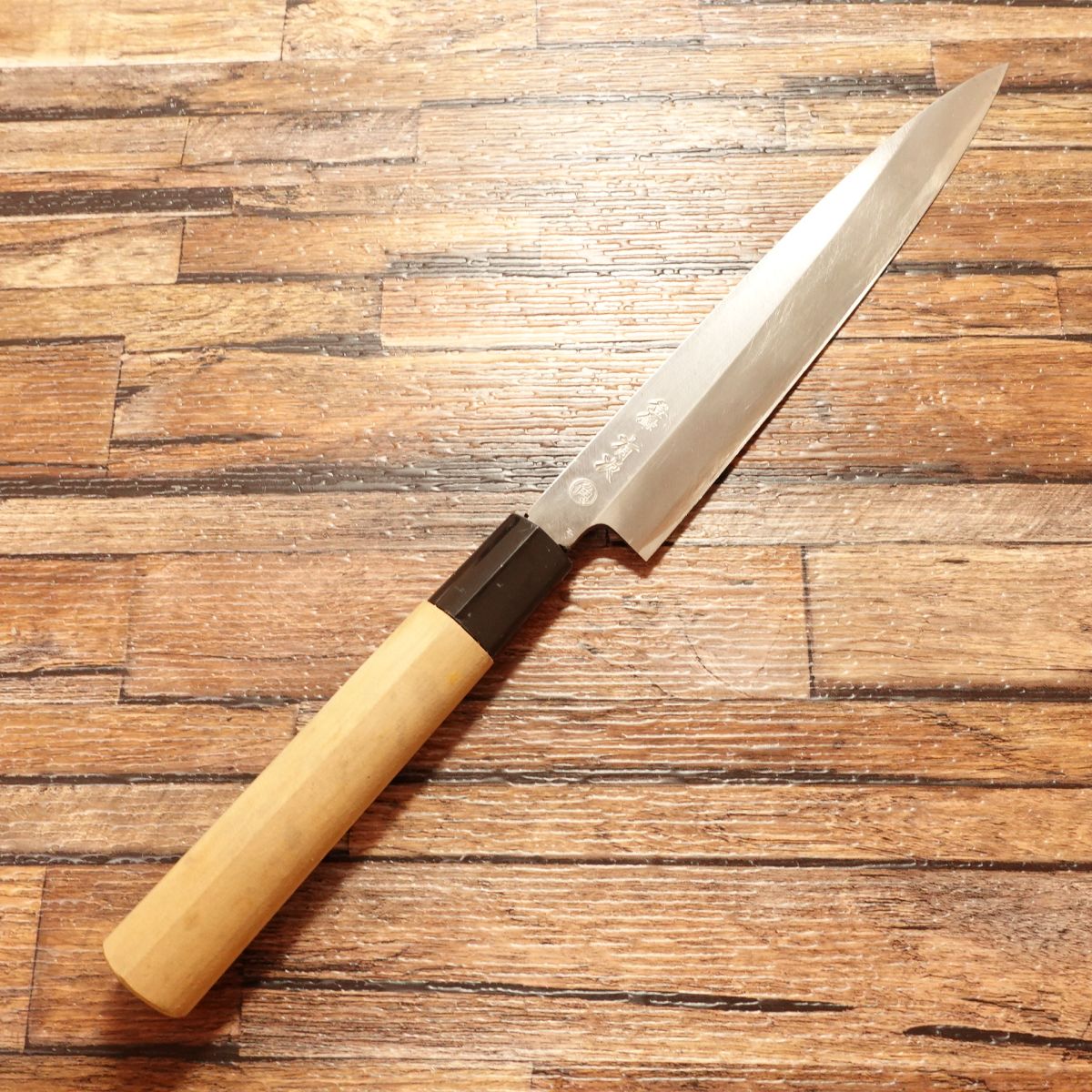 Aritsugu（有次）Yanagiba Knife, Sharpened, Sashimi Knife, Square Tip, Hagane Steel, Nearly Unused, 185mm