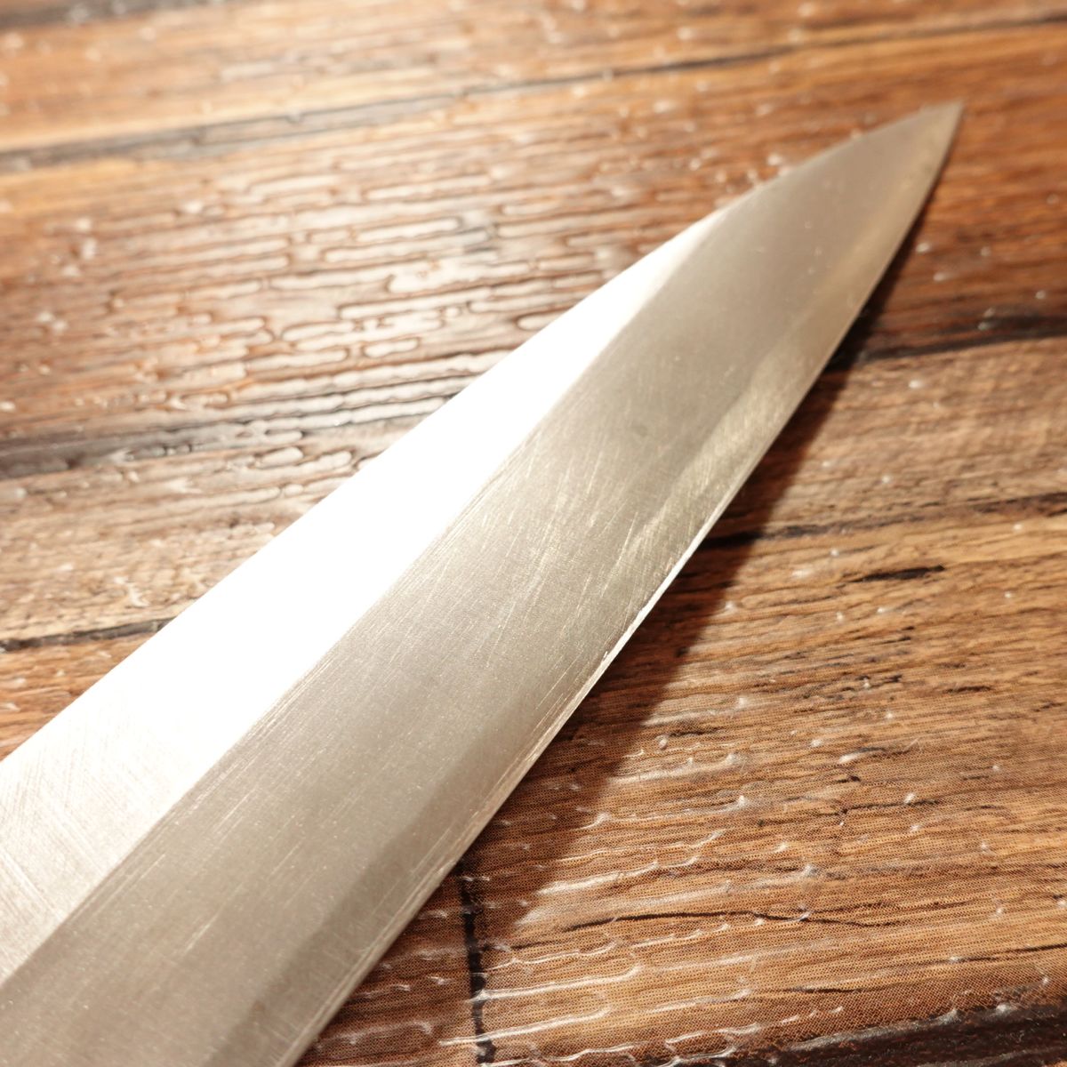 Aritsugu（有次）Yanagiba Knife, Sharpened, Sashimi Knife, Square Tip, Hagane Steel, Nearly Unused, 185mm