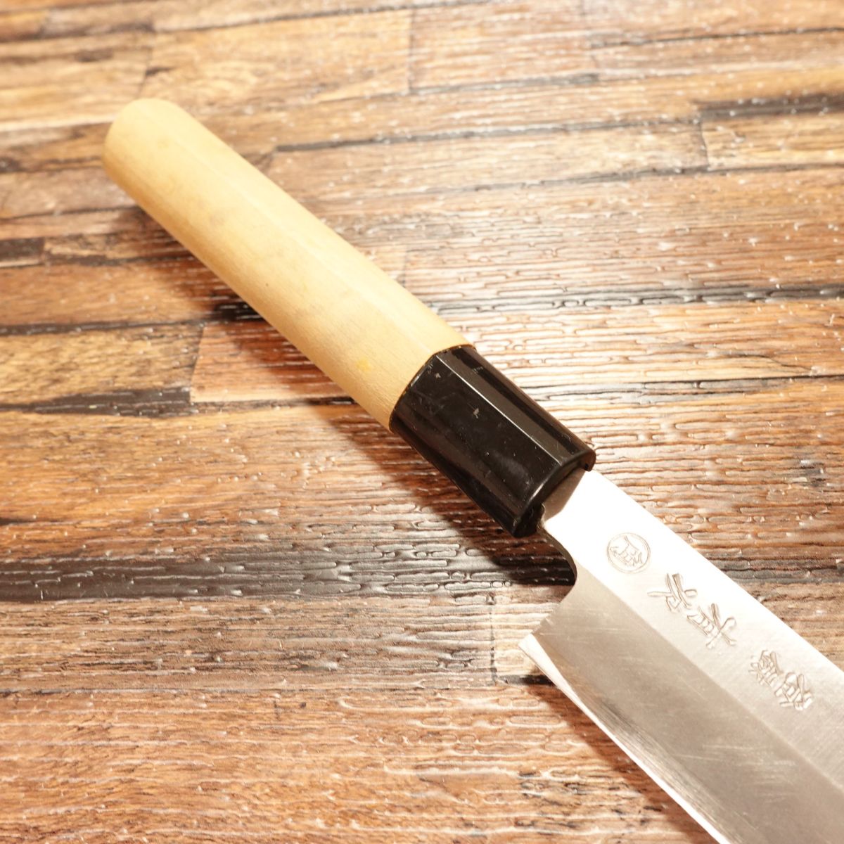 Aritsugu（有次）Yanagiba Knife, Sharpened, Sashimi Knife, Square Tip, Hagane Steel, Nearly Unused, 185mm