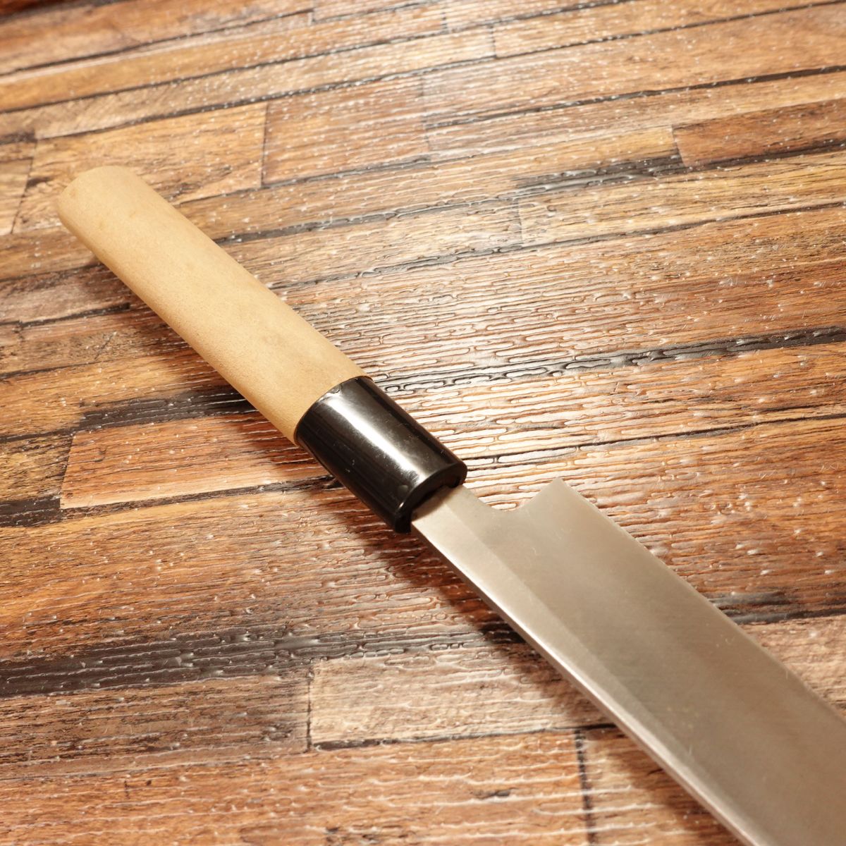 Aritsugu（有次）Yanagiba Knife, Sharpened, Sashimi Knife, Square Tip, Hagane Steel, Nearly Unused, 185mm