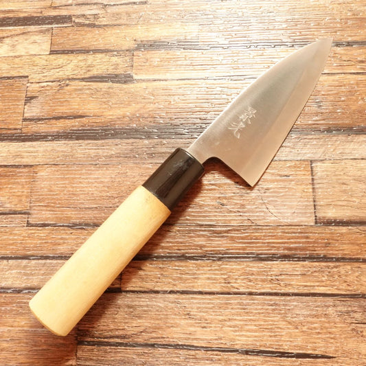 Kagemitsu Aji Knife, Sharpened, Small Deba Knife, Aji Cutter, 105mm
