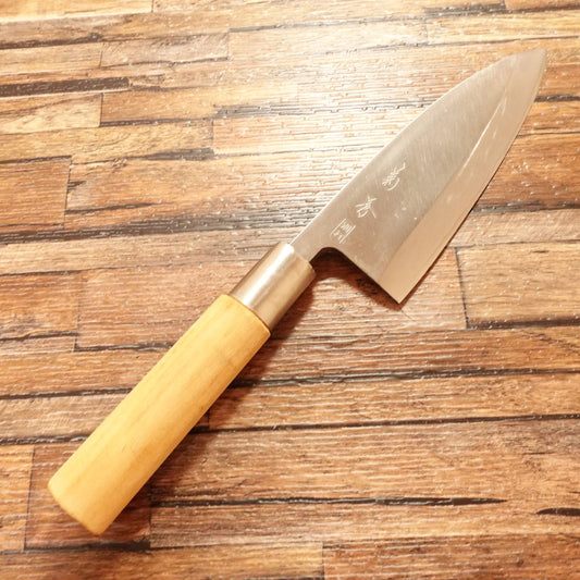 Kikuhide Deba Knife, Sharpened, Special Edition, Hagane Steel, Lightly Used, 150mm