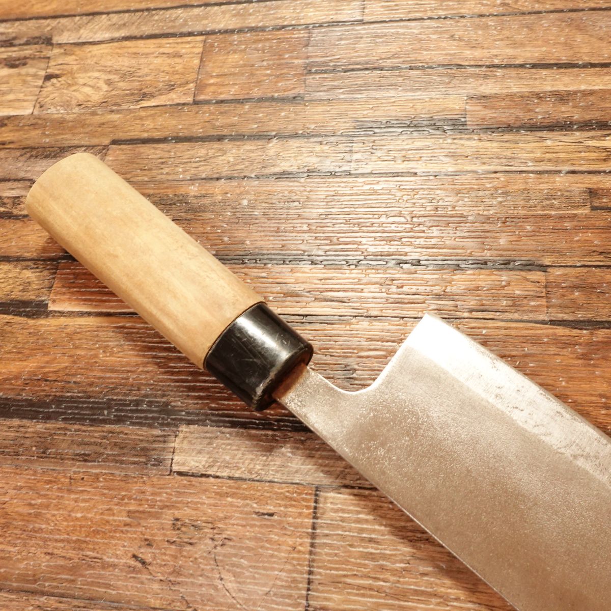 Sekimagoroku Nakiri Knife, Sharpened, Ginju, Honhagane Steel, Nakiri, Double-Bevel, 165mm