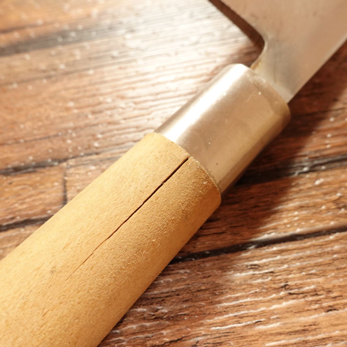 Sekimagoroku Deba Knife, Sharpened, Lightly Used, Small Crack in Handle, 155mm