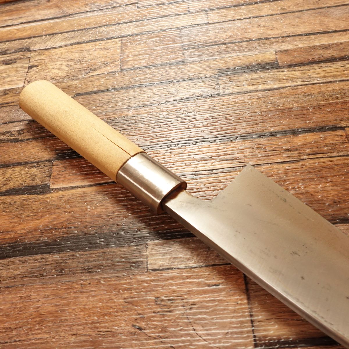 Sekimagoroku Deba Knife, Sharpened, Lightly Used, Small Crack in Handle, 155mm