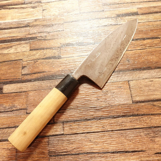 Sekimagoroku Deba Knife, Sharpened, Hagane Steel, Single-Bevel, Kai KAI, 150mm