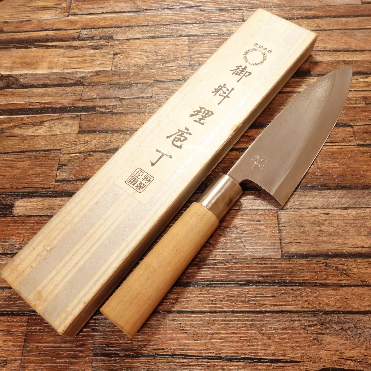 Kanegen Deba Knife, Sharpened, Hagane Steel, Kakugen Marking, Near Mint with Box, 155mm