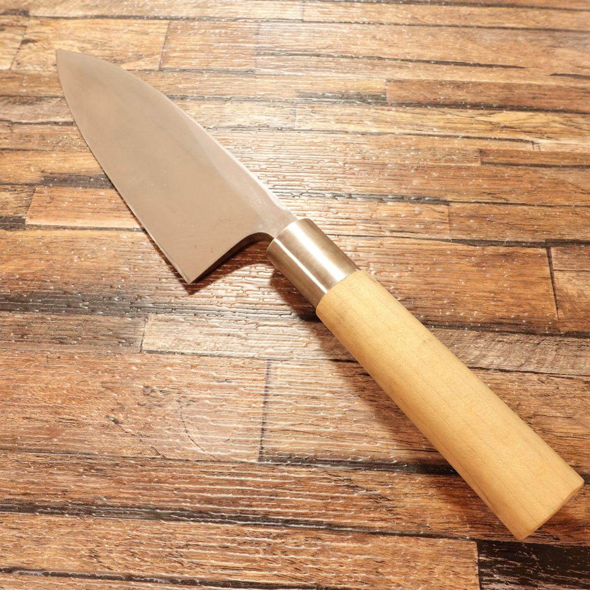 Kanegen Deba Knife, Sharpened, Hagane Steel, Kakugen Marking, Near Mint with Box, 155mm