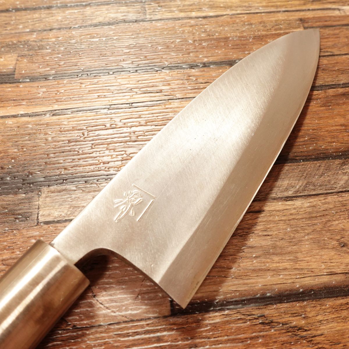 Kanegen Deba Knife, Sharpened, Hagane Steel, Kakugen Marking, Near Mint with Box, 155mm