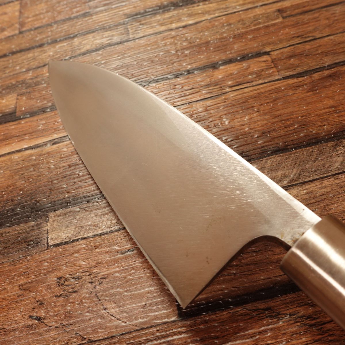 Kanegen Deba Knife, Sharpened, Hagane Steel, Kakugen Marking, Near Mint with Box, 155mm