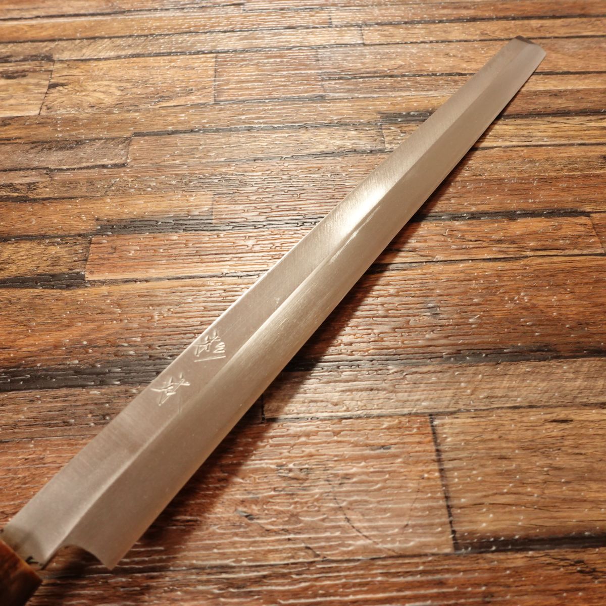 Sugimoto Tako-Hiki Knife, Sharpened, White Water Buffalo Handle, Sashimi Knife, Aogami Steel, Nearly Unused, Boxed, 275mm