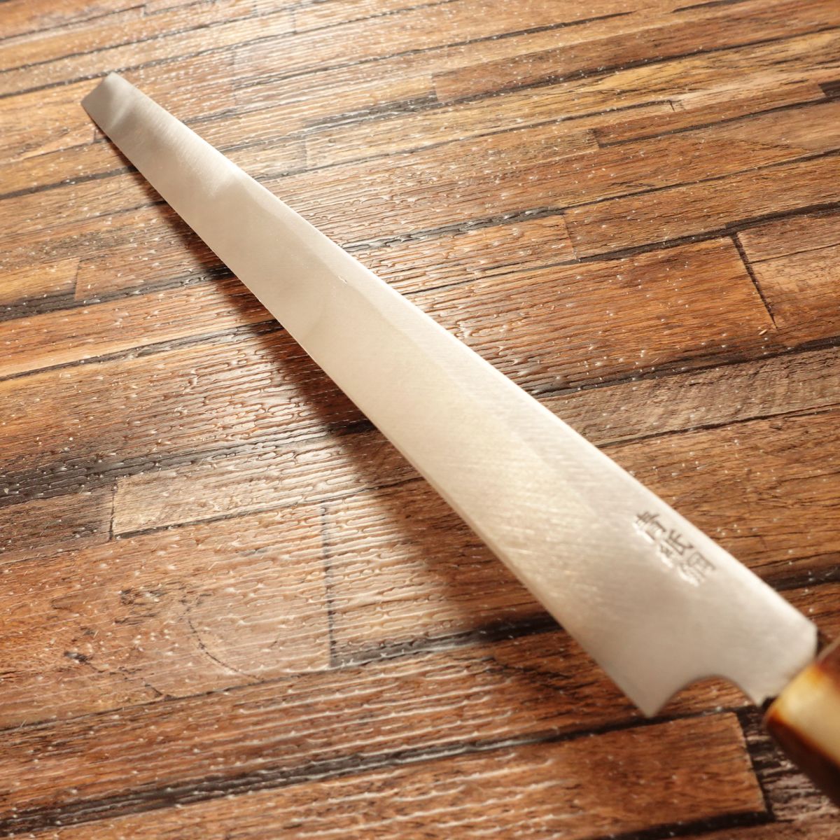 Sugimoto Tako-Hiki Knife, Sharpened, White Water Buffalo Handle, Sashimi Knife, Aogami Steel, Nearly Unused, Boxed, 275mm