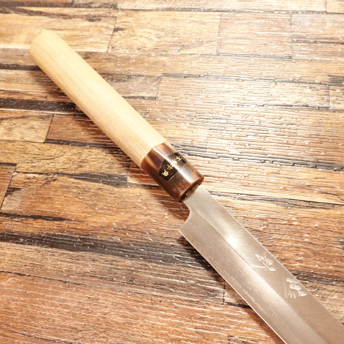 Sugimoto Tako-Hiki Knife, Sharpened, White Water Buffalo Handle, Sashimi Knife, Aogami Steel, Nearly Unused, Boxed, 275mm