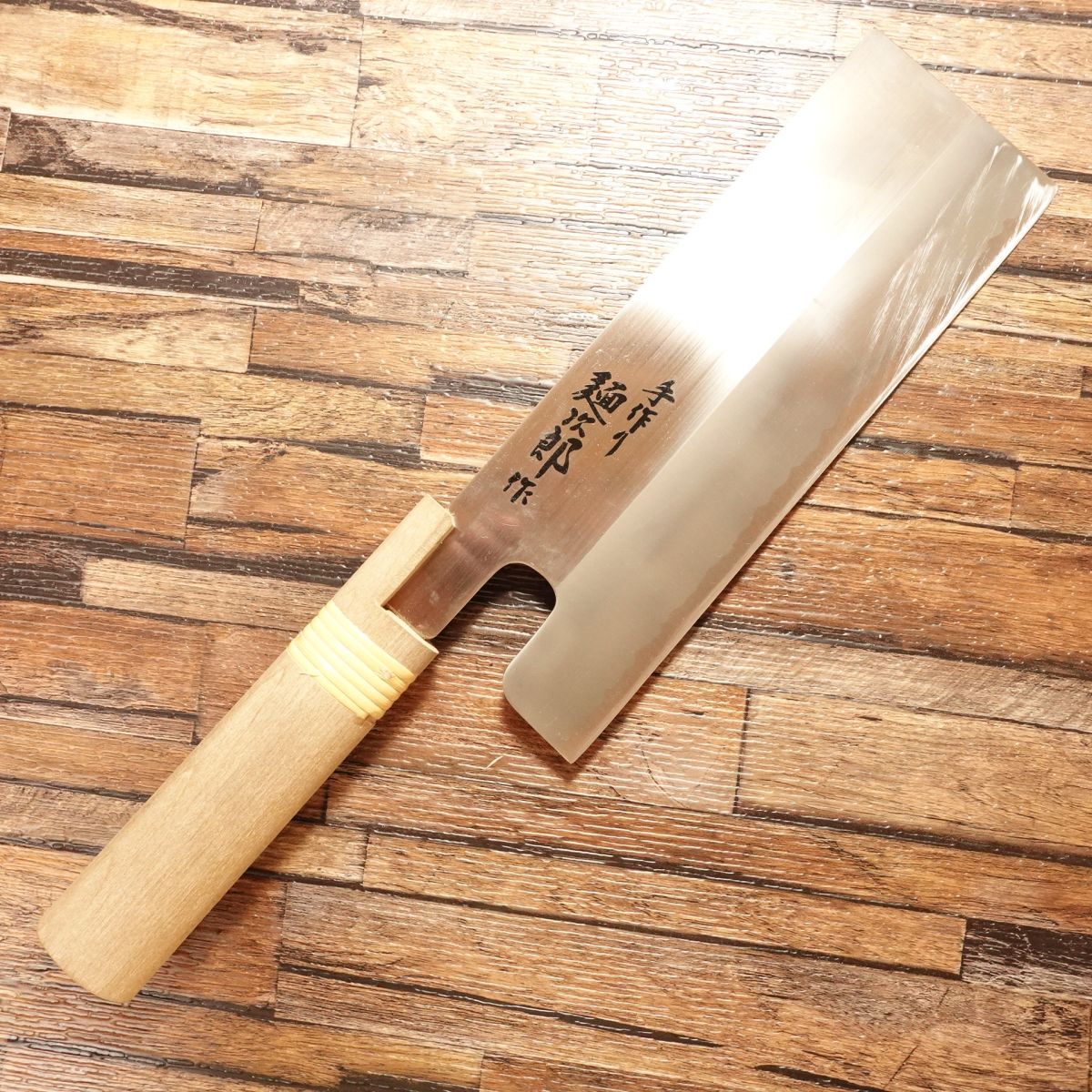 Menjiro Noodle Cutter Knife, Sharpened, Soba Cutter, Stainless Steel, Handmade, Crafted by Menjiro, 215mm