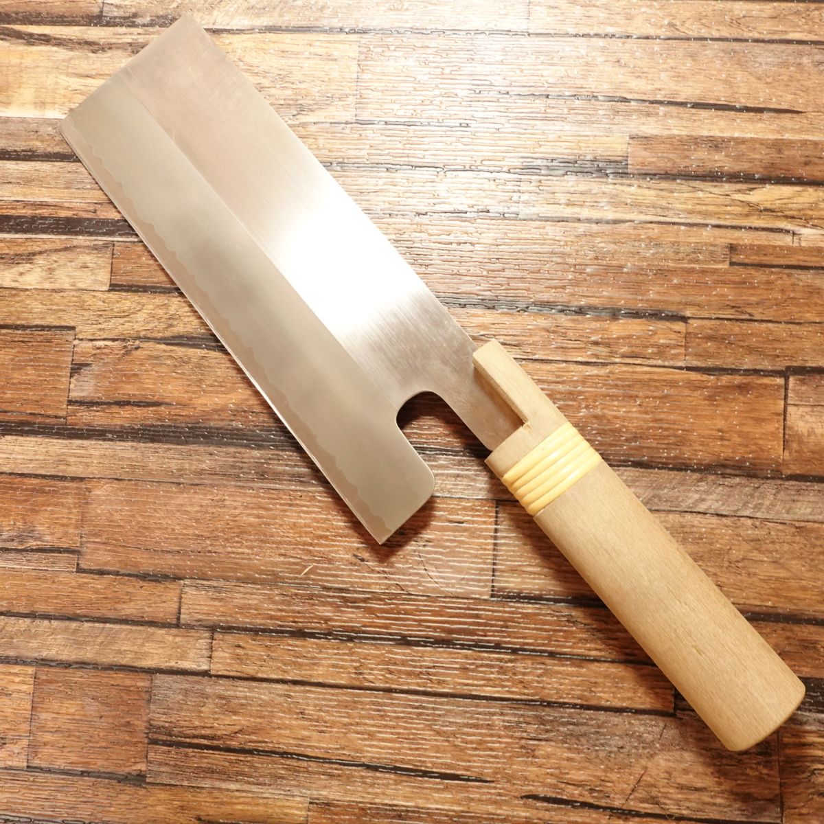 Menjiro Noodle Cutter Knife, Sharpened, Soba Cutter, Stainless Steel, Handmade, Crafted by Menjiro, 215mm