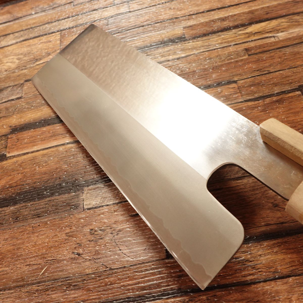 Menjiro Noodle Cutter Knife, Sharpened, Soba Cutter, Stainless Steel, Handmade, Crafted by Menjiro, 215mm