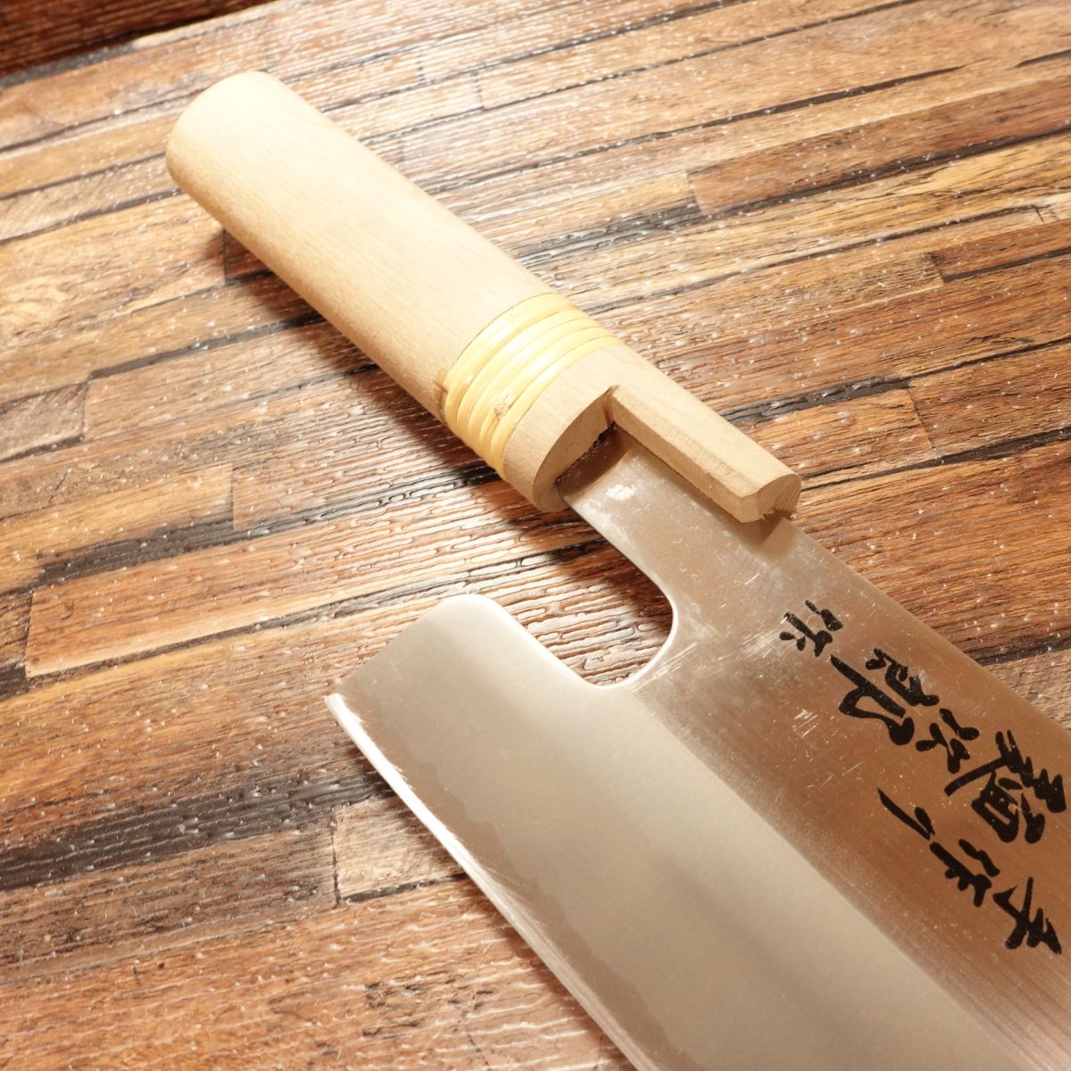 Menjiro Noodle Cutter Knife, Sharpened, Soba Cutter, Stainless Steel, Handmade, Crafted by Menjiro, 215mm