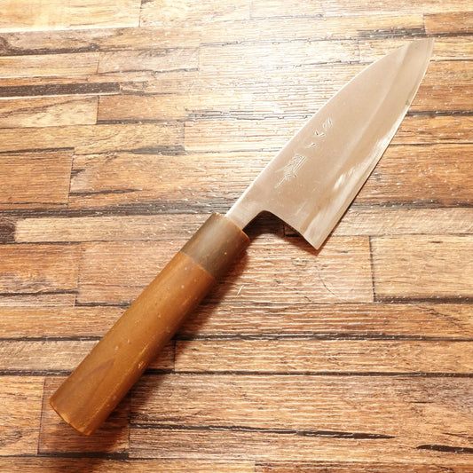 Misono Deba Knife, Sharpened, Water Buffalo Handle, Special Edition by Misono, Hagane Steel, 155mm
