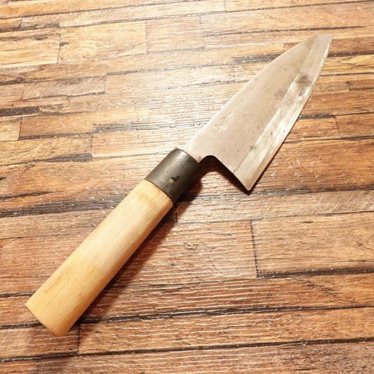 Suketoshi Ai-Deba Knife, Sharpened, Thin Deba Style, Hagane Steel, 155mm