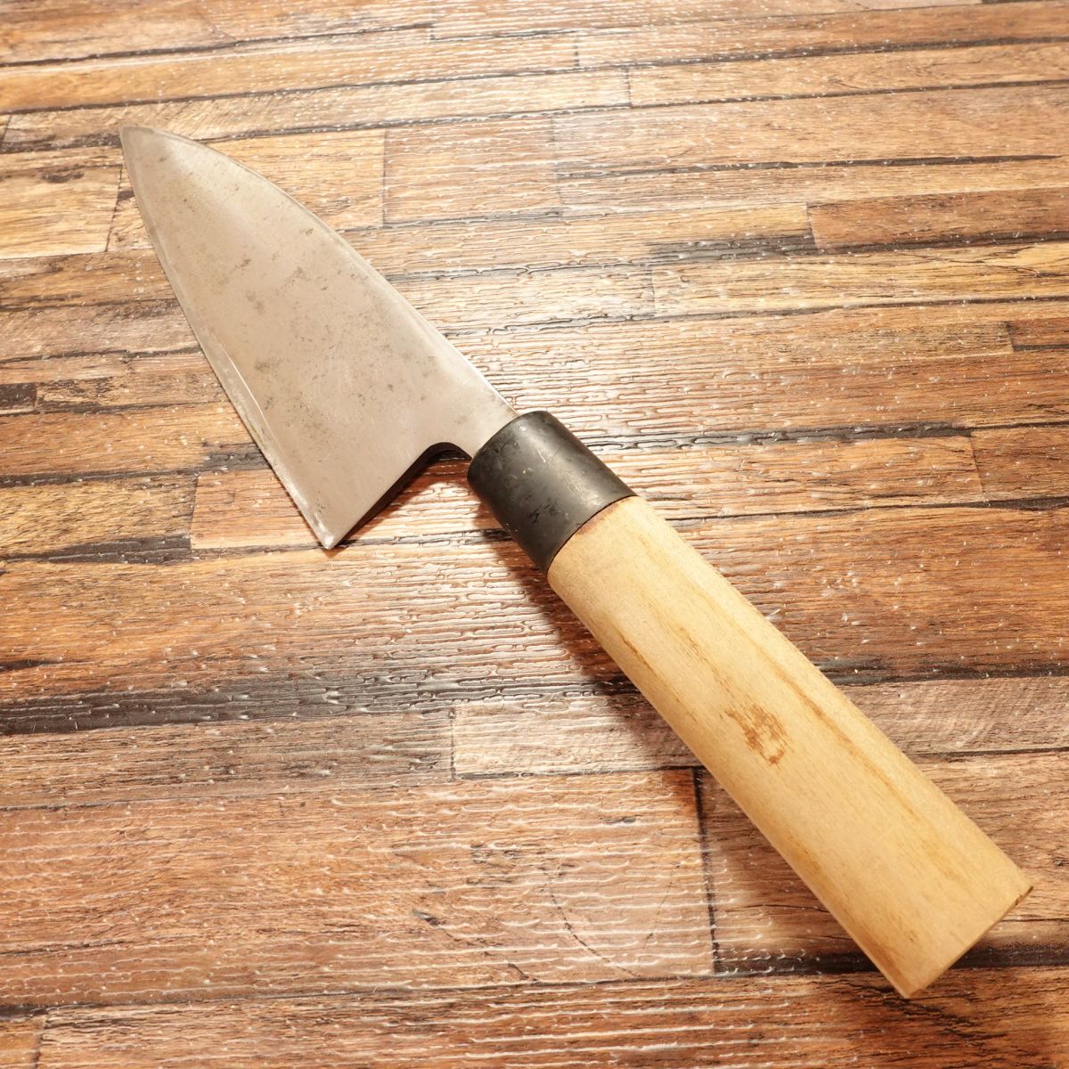 Suketoshi Ai-Deba Knife, Sharpened, Thin Deba Style, Hagane Steel, 155mm