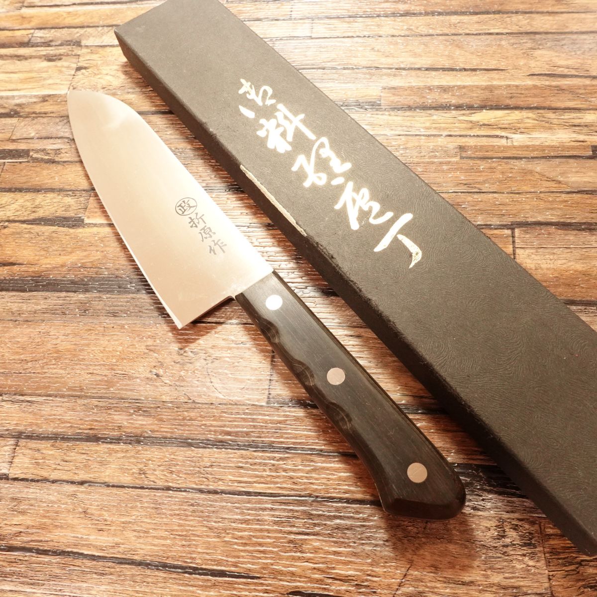 Orihara Santoku Knife, Sharpened, All-Purpose Knife, "Masa" Marking, Unused with Box, 170mm