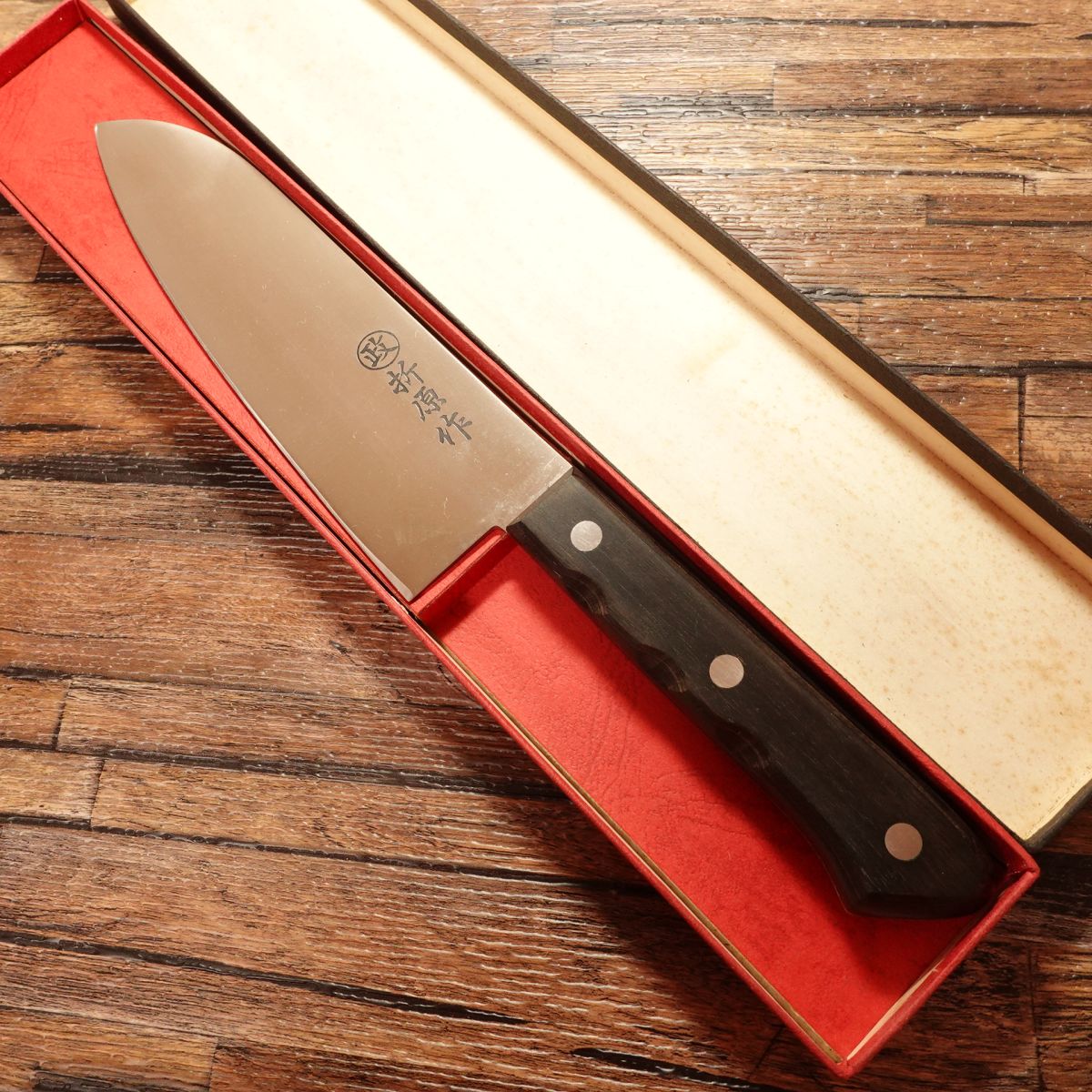 Orihara Santoku Knife, Sharpened, All-Purpose Knife, "Masa" Marking, Unused with Box, 170mm