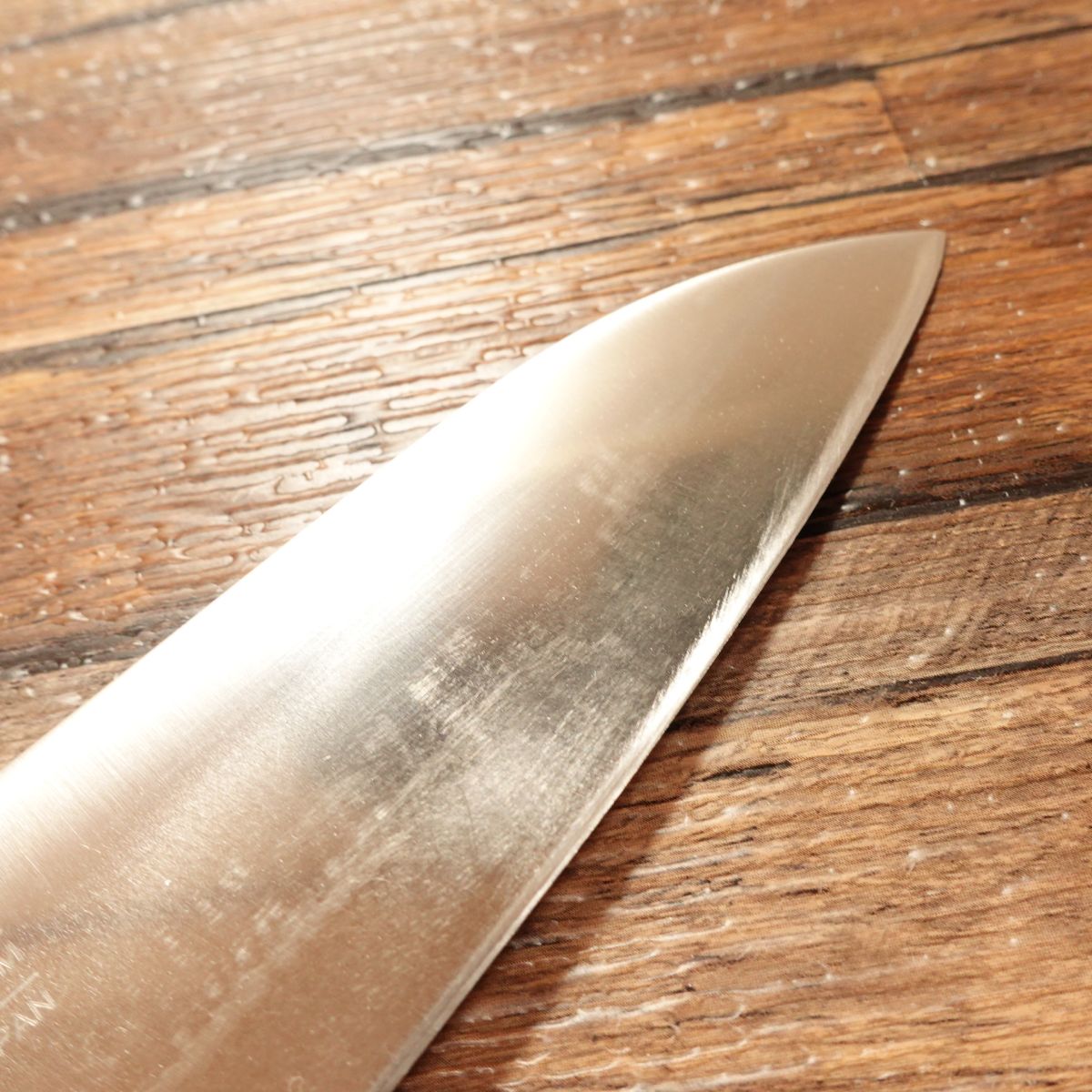 Jikko Santoku Knife, Sharpened, H-INOX All-Purpose Knife, Stainless Steel, Sakai Jikko, 180mm