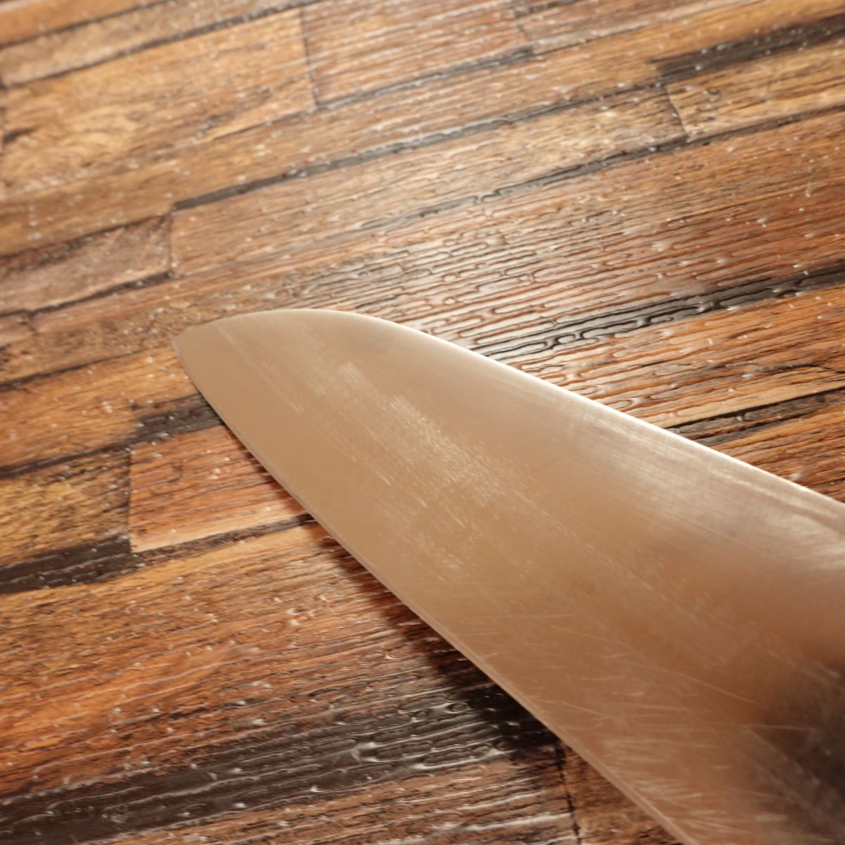 Jikko Santoku Knife, Sharpened, H-INOX All-Purpose Knife, Stainless Steel, Sakai Jikko, 180mm