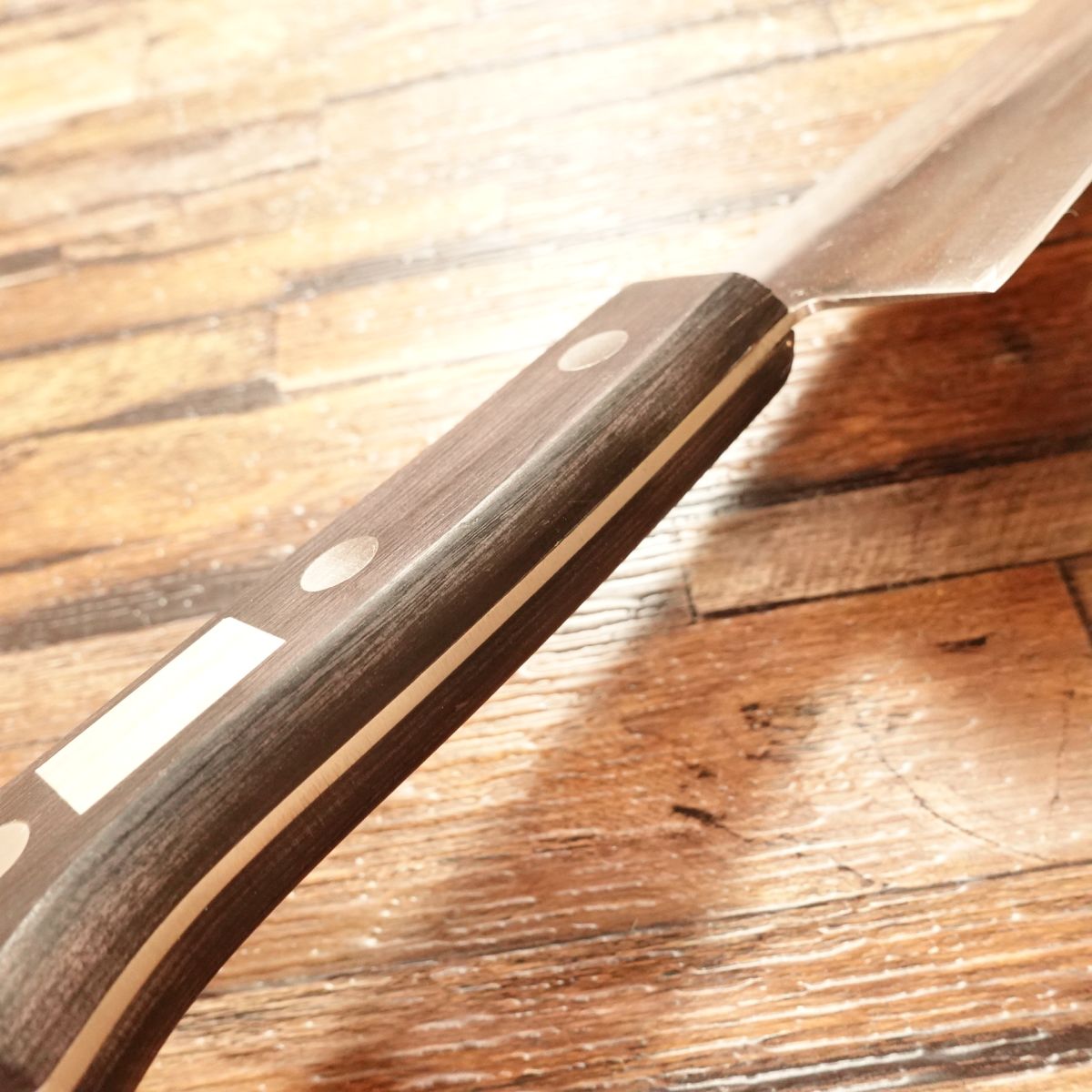 Jikko Santoku Knife, Sharpened, H-INOX All-Purpose Knife, Stainless Steel, Sakai Jikko, 180mm