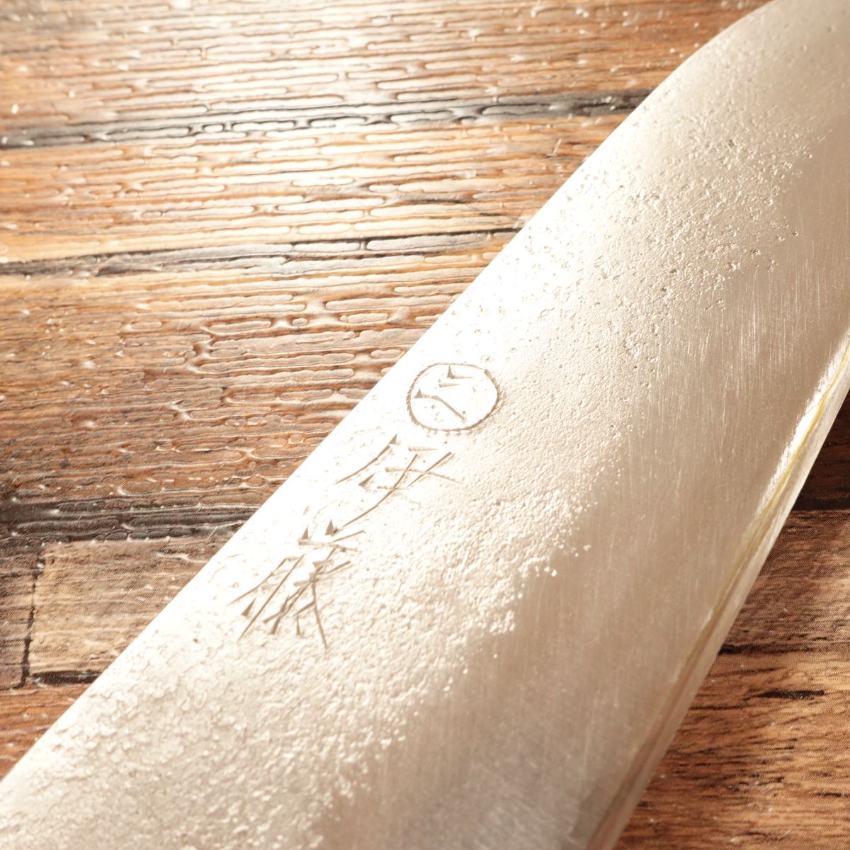 Ito Japanese Santoku Knife, Sharpened, Marusan Brand, Nashiji Finish, Hon-Warikomi Hagane Steel, 165mm