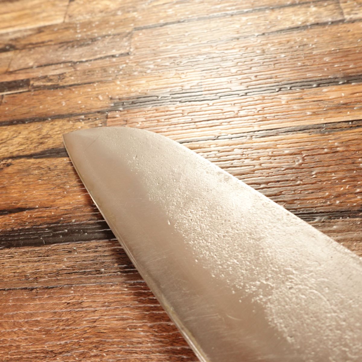 Ito Japanese Santoku Knife, Sharpened, Marusan Brand, Nashiji Finish, Hon-Warikomi Hagane Steel, 165mm