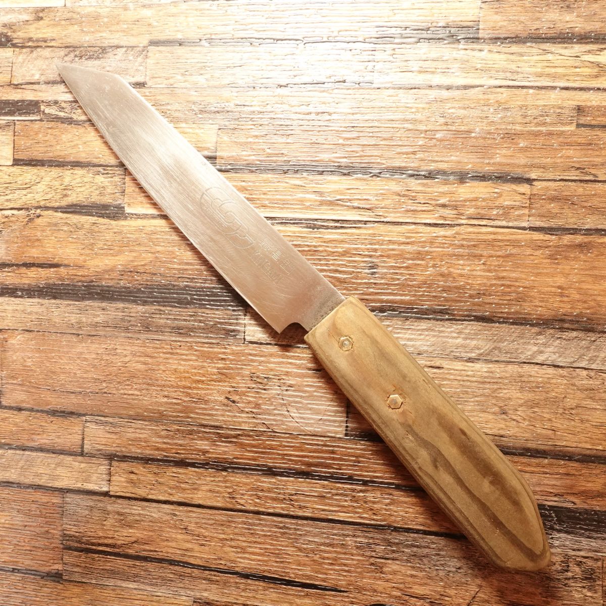 TOKANA Santoku Knife, Sharpened, Bunka Style, KINGAMI Gold Steel, Stainless, 155mm