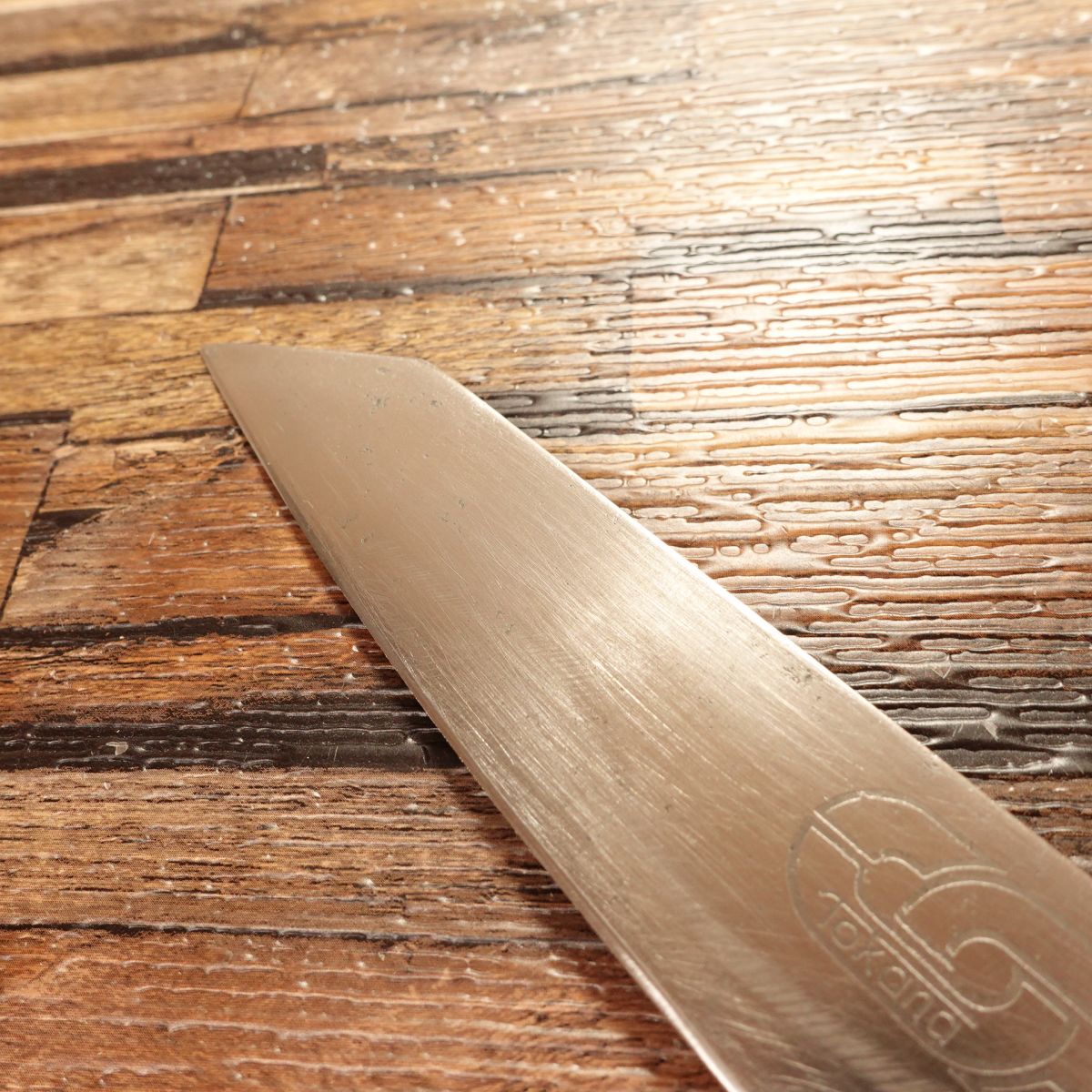 TOKANA Santoku Knife, Sharpened, Bunka Style, KINGAMI Gold Steel, Stainless, 155mm