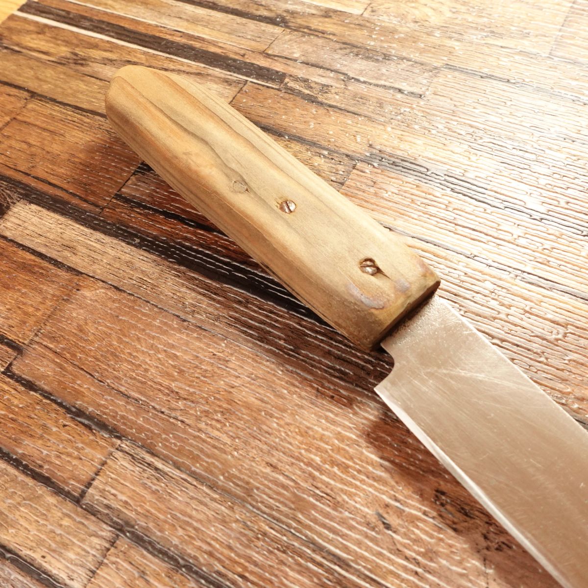 TOKANA Santoku Knife, Sharpened, Bunka Style, KINGAMI Gold Steel, Stainless, 155mm