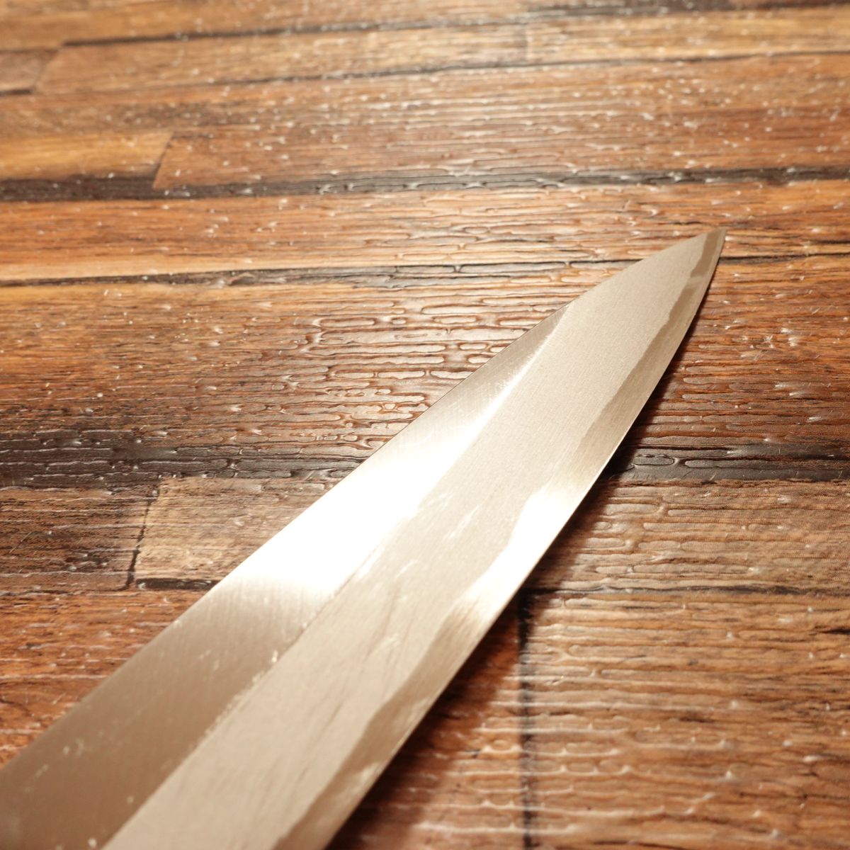 Hiromoto Yanagiba Knife, Sharpened, Sashimi Knife, Handcrafted, Hiromoto Saku, Unused Stored Item, Boxed, 240mm