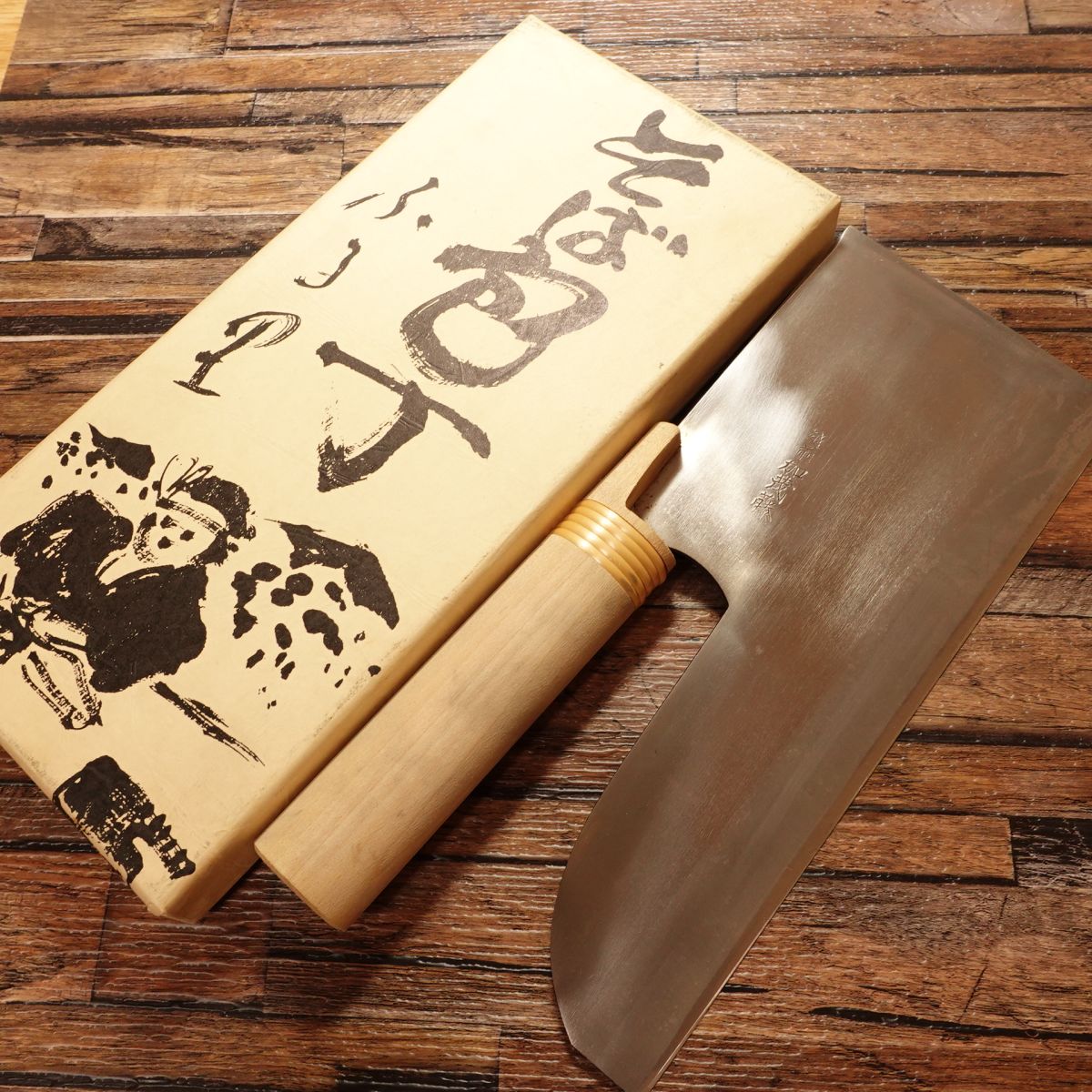 Kamofuji Soba Cutter Knife, Sharpened, "Furusato" Soba Knife, Echizen Kamofuji, Noodle Cutter, Nearly Unused Stored Item, 240mm